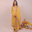 Yellow Color Semi Stitched Chanderi Suit