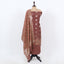 Saddle Brown Color Unstitched Chanderi Suit