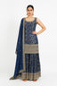 Navy Blue Sharara Set