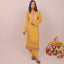 Yellow Color Semi Stitched Chanderi Suit