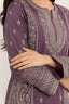 Mauve Color Stitched Plazo Suit