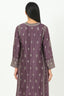 Mauve Color Stitched Plazo Suit