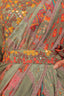 Floral Printed Chinon Drape Saree with Embroidered Blouse
