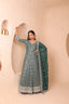 Hunter Green Heavy Embroidered Georgette Stitched Anarkali