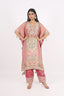 Blush Pink Heavy Thread Embroidered Stitched Kaftan With Pant