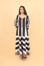Stripe Print Work Stitched Anarkali Suit
