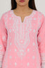 Pink Color Stitched Cotton Suit