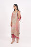 Blush Pink Heavy Thread Embroidered Stitched Kaftan With Pant