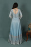 Ice Blue Heavy Sequins Embroidered Anarkali Suit with Matching Dupatta