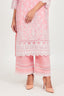 Pink Color Stitched Cotton Suit