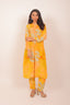 Yellow Floral Print Kurti Set