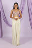 Draped Dhoti Set with Embroidered Floral Cape