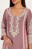 Pink Color Stitched Plazo Set