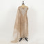 Beige Color Unstitched Tissue Suit