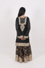 Black Heavy Embroidered Stitched Sharara Set