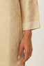 Biege Color Stitched Kurti Set