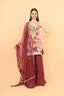Maroon Color Floral Printed Stitched Sharara Set Design