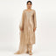 Beige Color Unstitched Tissue Suit